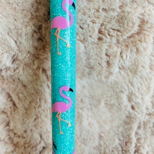 Flamingo Pen, Glitter Pen, Turquoise, Sparkle, Inkjoy Glitter Pen, Refillable Gel Pen, Planner Accessories, Gift