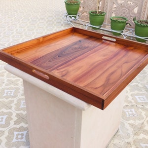 Ottoman Tray, Large, Farmhouse tray, Wooden tray, Breakfast tray, Kitchen tray, Serving Tray, Wood Tray, Wedding decor, Black Ottoman tray