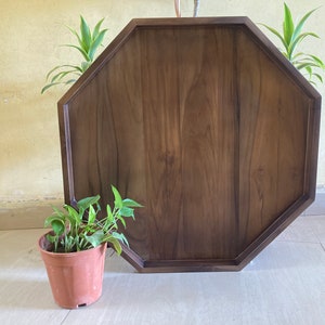 Ottoman Tray, Large, Farmhouse tray, Wooden tray, Breakfast tray, Kitchen tray, Serving Tray, Wood Tray, Octagonal tray, Personalized Tray