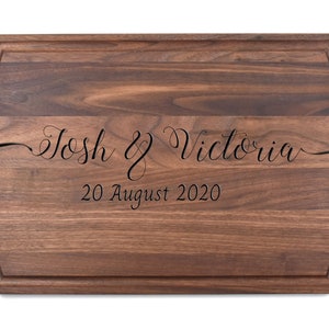 Schneidebrett mit Gravur, Personalisiertes Schneidebrett, Geschenk für Ihn, Weihnachtsgeschenk, Hochzeitsgeschenk, personalisiertes Käsebrett, Gravur gerillt