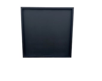 Farmhouse Ottoman Tray: Large Black Wooden Serving Tray