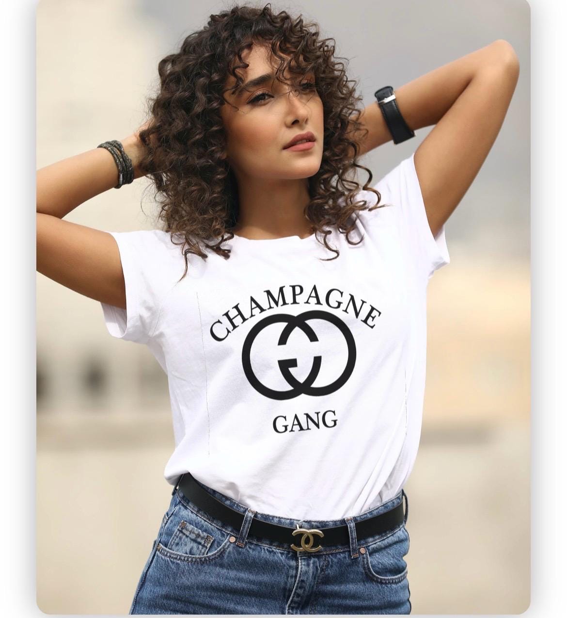 T shirt chanel - Etsy Polska