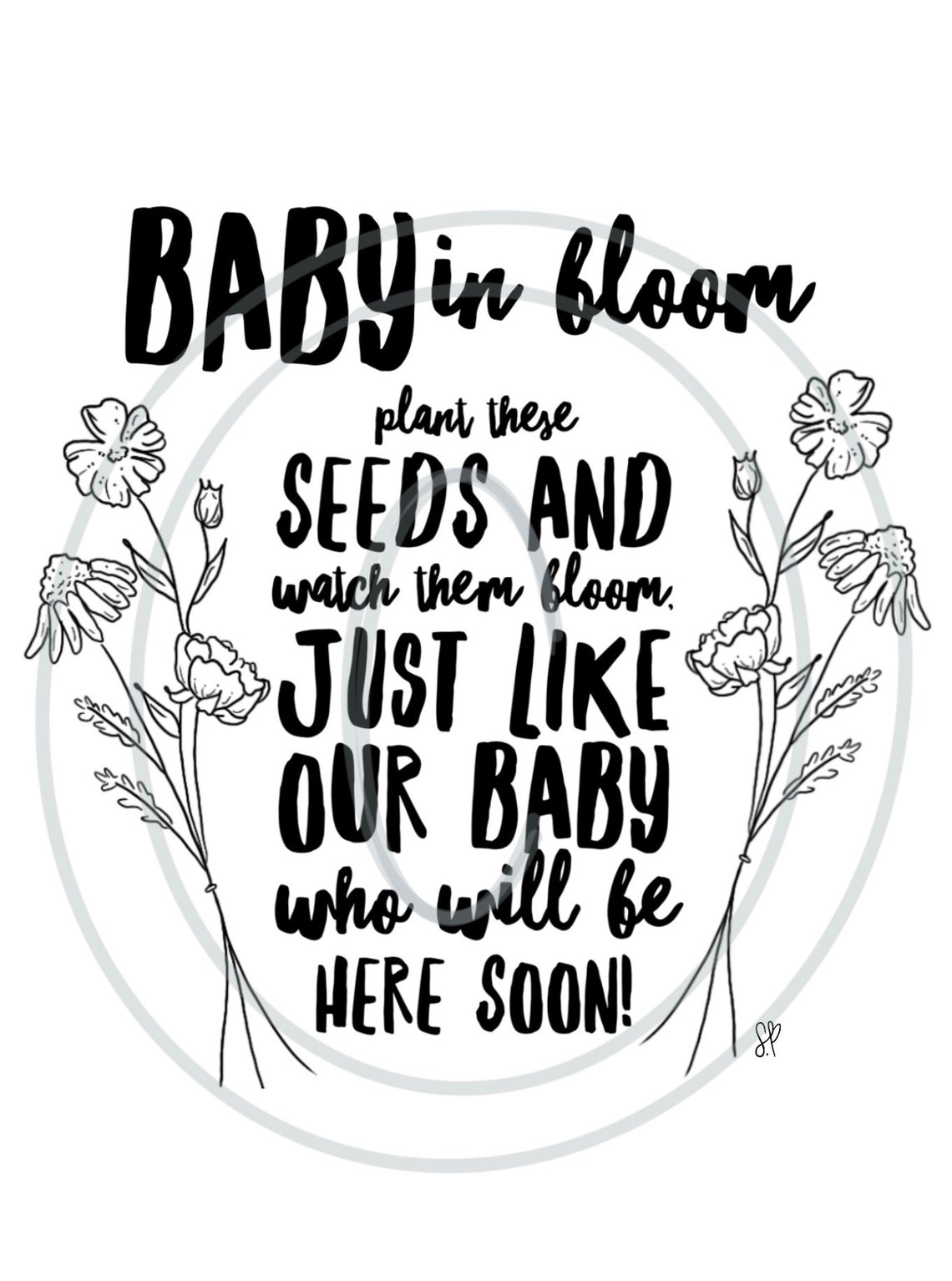 Baby In Bloom Baby Shower Decor Etsy