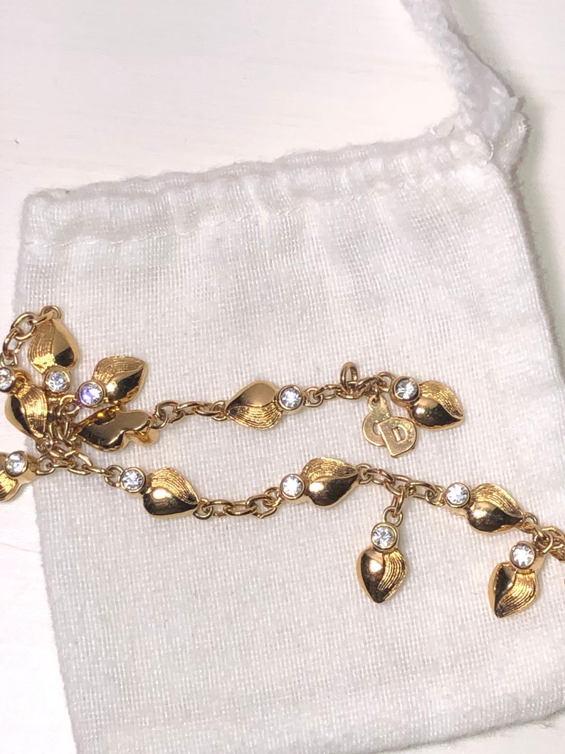 Rare CHRISTIAN DIOR VTG Gold plated Bracelet Signed Made Germany 1970s image 2