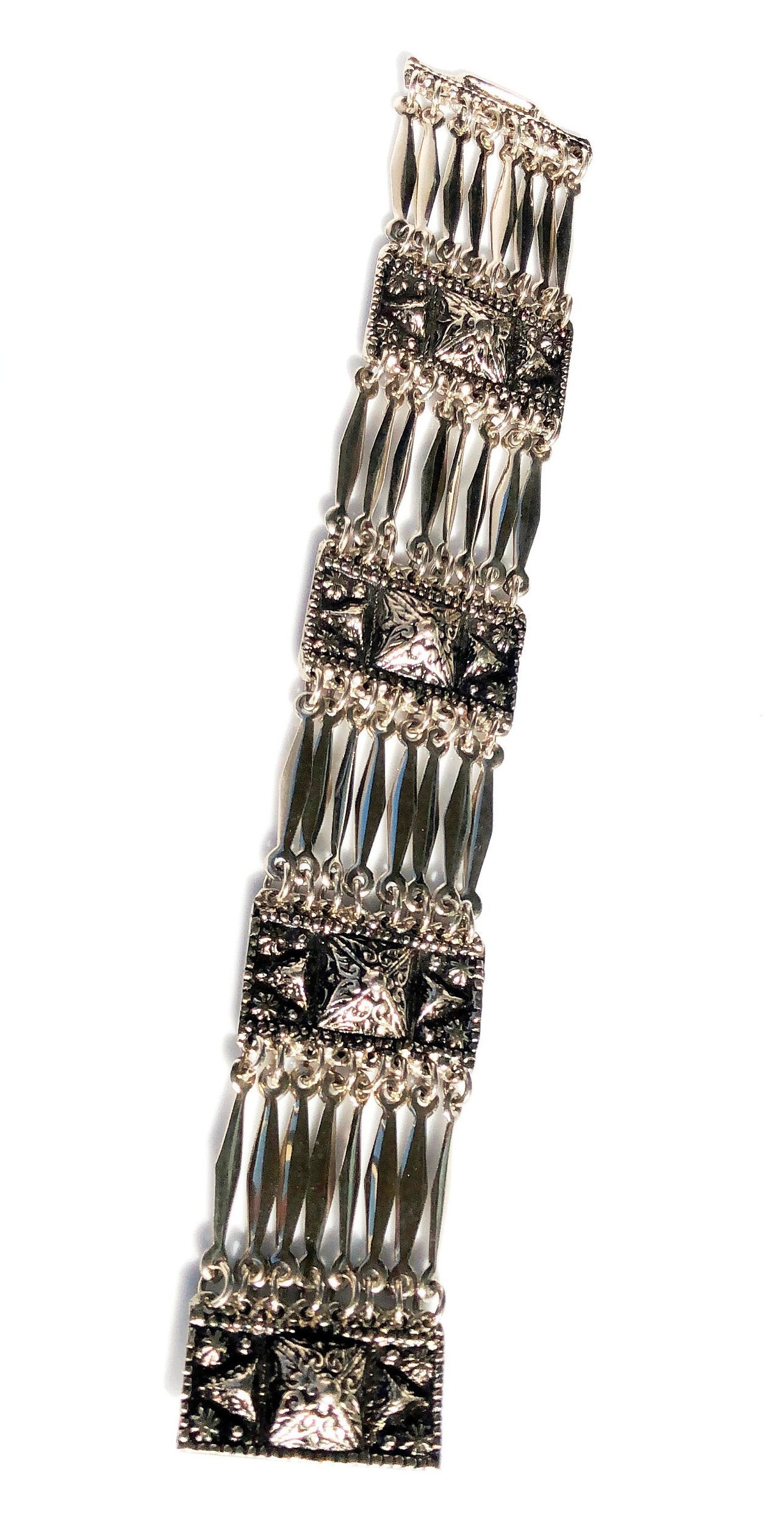 TAXCO MEXICO 0925 STERLING Silver Bracelet Silver Signed TAXCO MEXICO 0925 STERLING Silver Bracelet Silver Signed