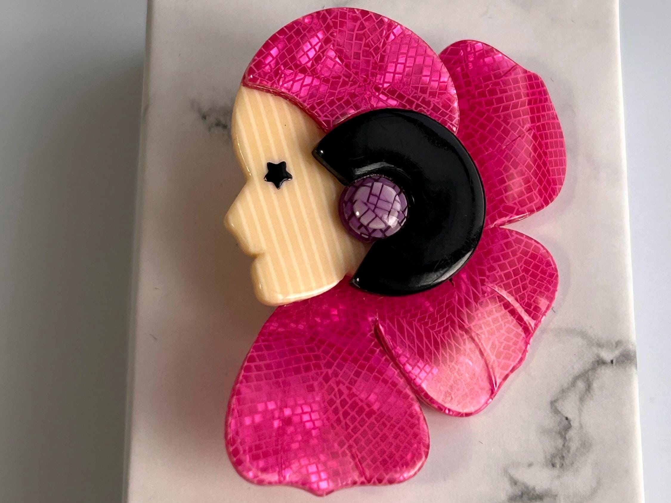 Broche Vintage En Forme De Cœur Signée Léa Stein Paris - 2,8 Cm - Occasion Bon état
