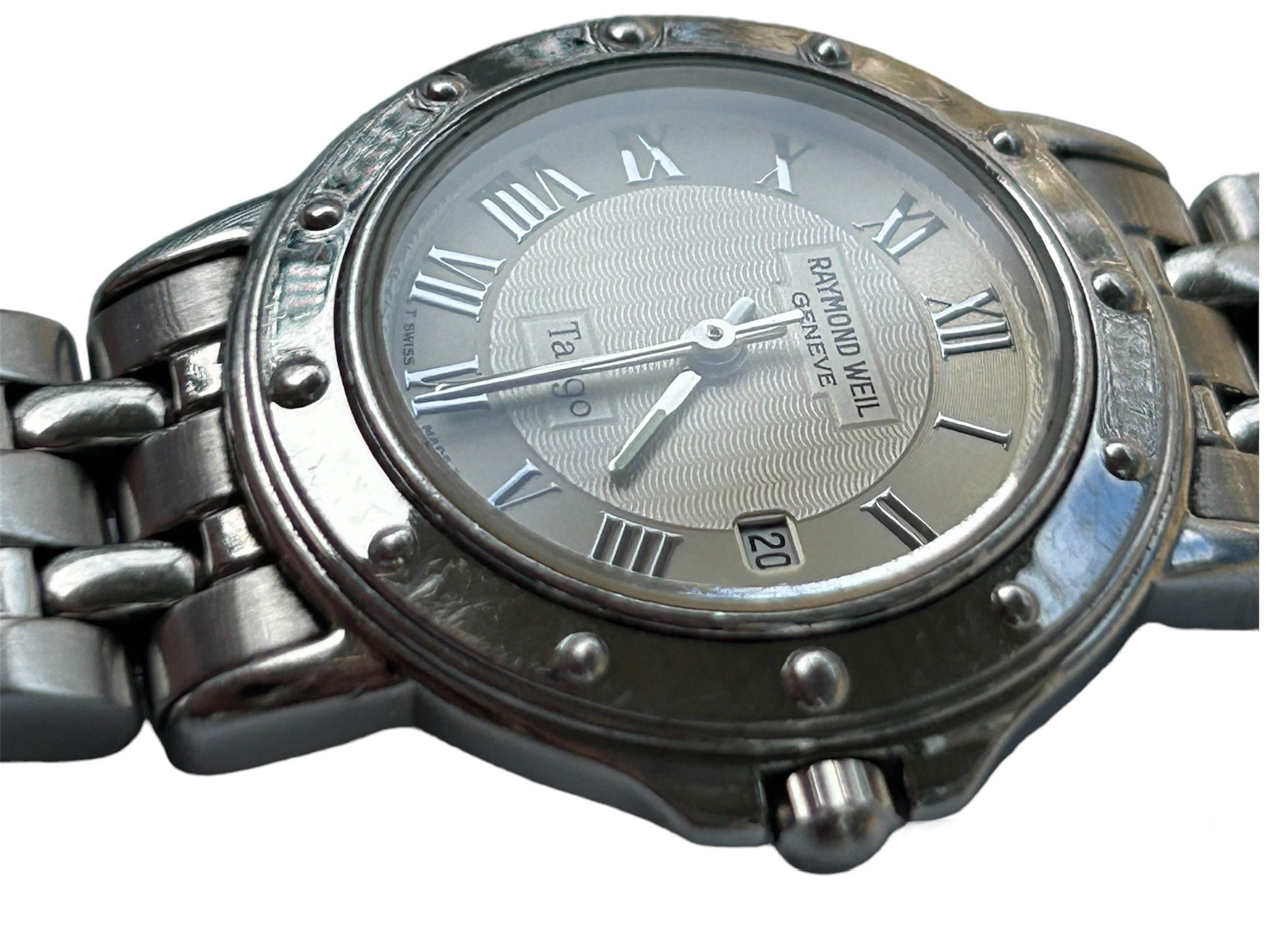 RAYMOND WEIL TANGO Silver Ss 5360 Ladies 5ATM Sapphire  display picture 2