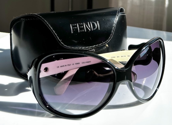 FENDI Womans Sunglasses Buckle Limited Edition Black & Ivory 