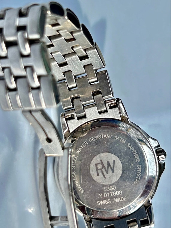 RAYMOND WEIL TANGO Silver Ss 5360 Ladies 5ATM Sapphire  display picture 3
