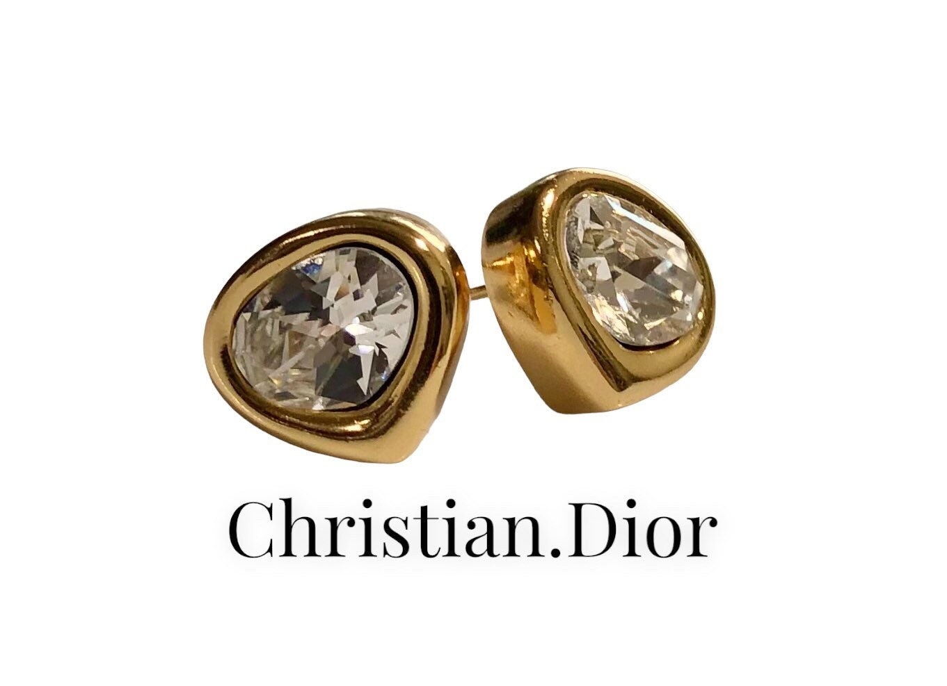 Dior ♡ vintage simple pierced earrings-