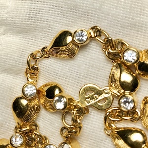 Rare CHRISTIAN DIOR VTG Gold plated Bracelet Signed Made Germany 1970s image 9