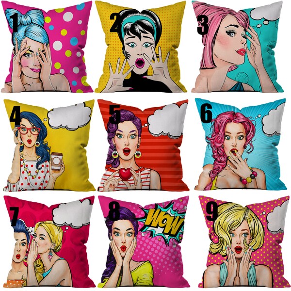 Pop Art Pillow Etsy