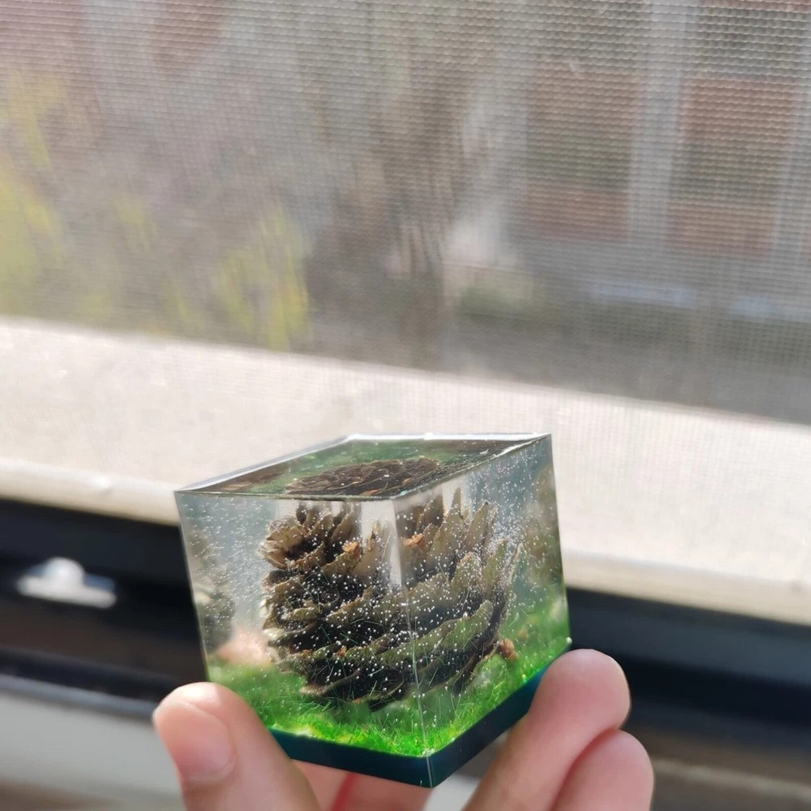 Handmade resin table decoration pine cone resin art Etsy