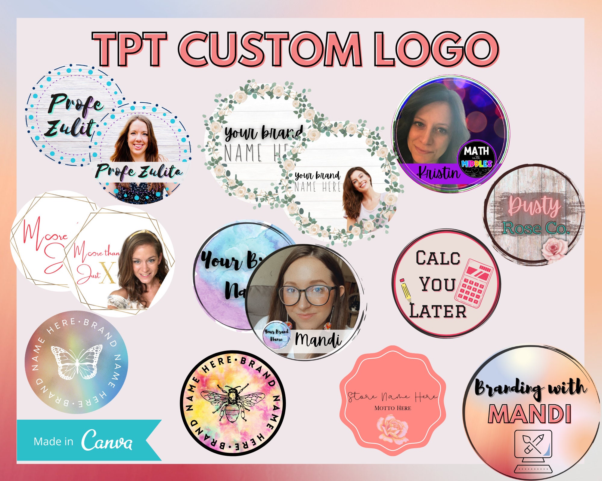 Teachers Pay Teachers Custom Logo Etsy