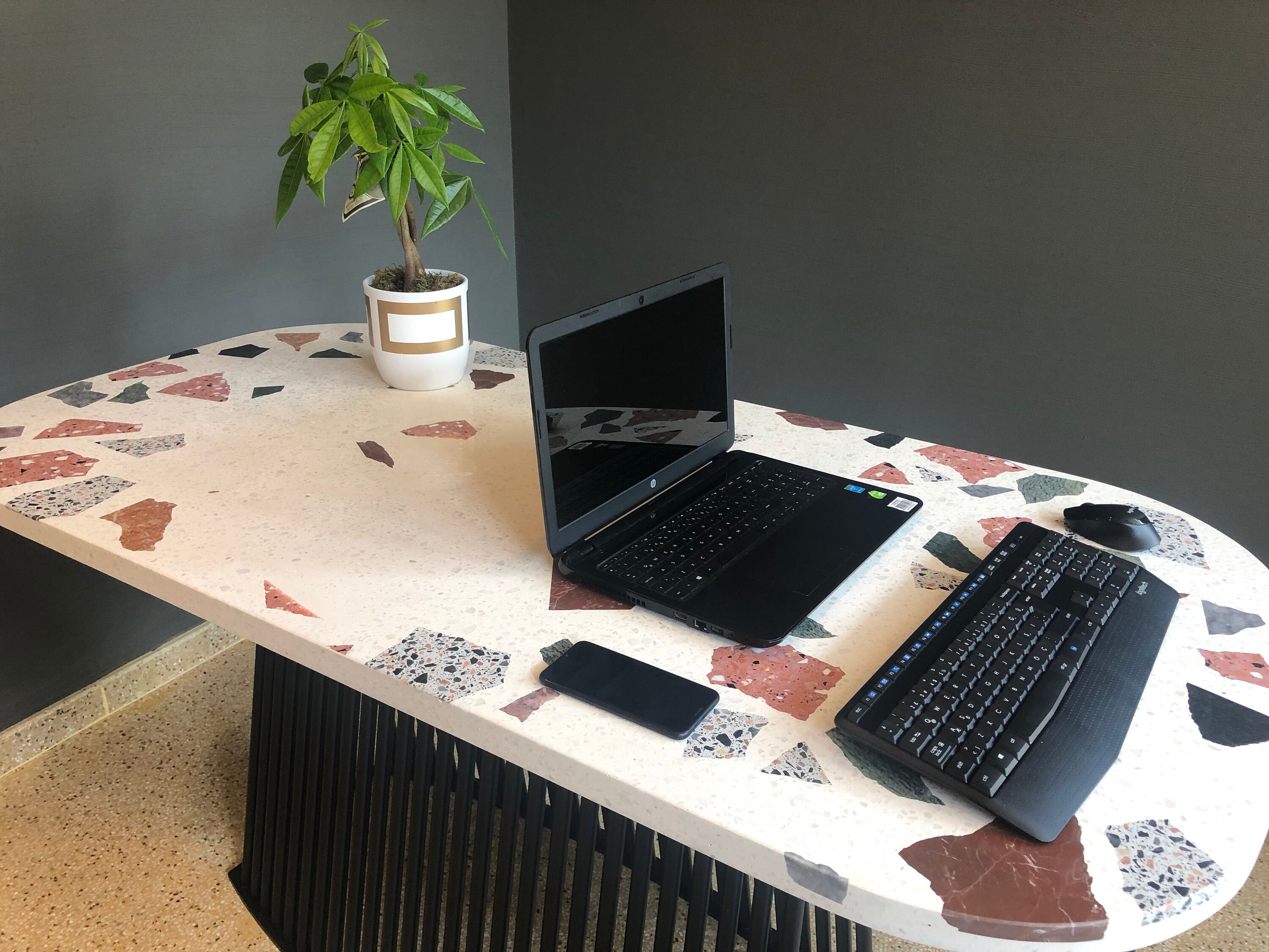 Terrazzo &table à Manger en Marbre