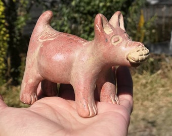 Xoloitzcuintle dog 3&quot;. Clay. Day of the Dead. Mexican dog. Colima dog. Wholesale too! Ask for it.