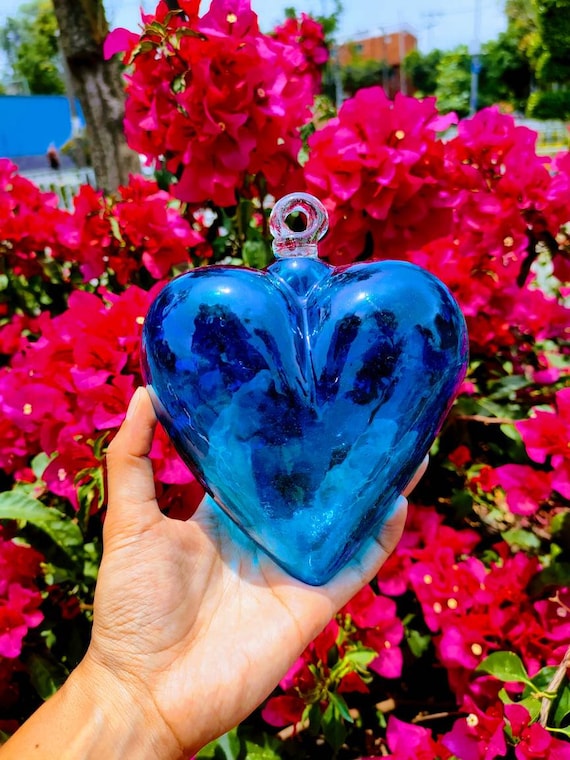 ハート型ガラスアート 赤 青 楽天市場】【最大2000円オフ！】大感謝祭限定クーポン！ガラスチャーム