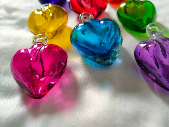 10 Blown Glass Hearts. 3. Blown Glass Heart. Cabo Hearts. Made in
