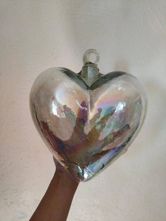 1 Recycled Blown Glass Heart. 6.5. Cabo Hearts. Tree Ornament. Made in  Mexico. Wholesale Too, Ask for It. 