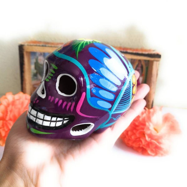 Day of the Dead. Calavera de azucar / Sugar skull. Clay . Mexican offering. *Wholesale too, ask for it**