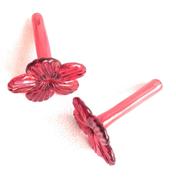 30 Ersatzblumen Für Kolibri-Futterspender – Rot, Je Ca. 3,1 Cm, Mit Blumenherz