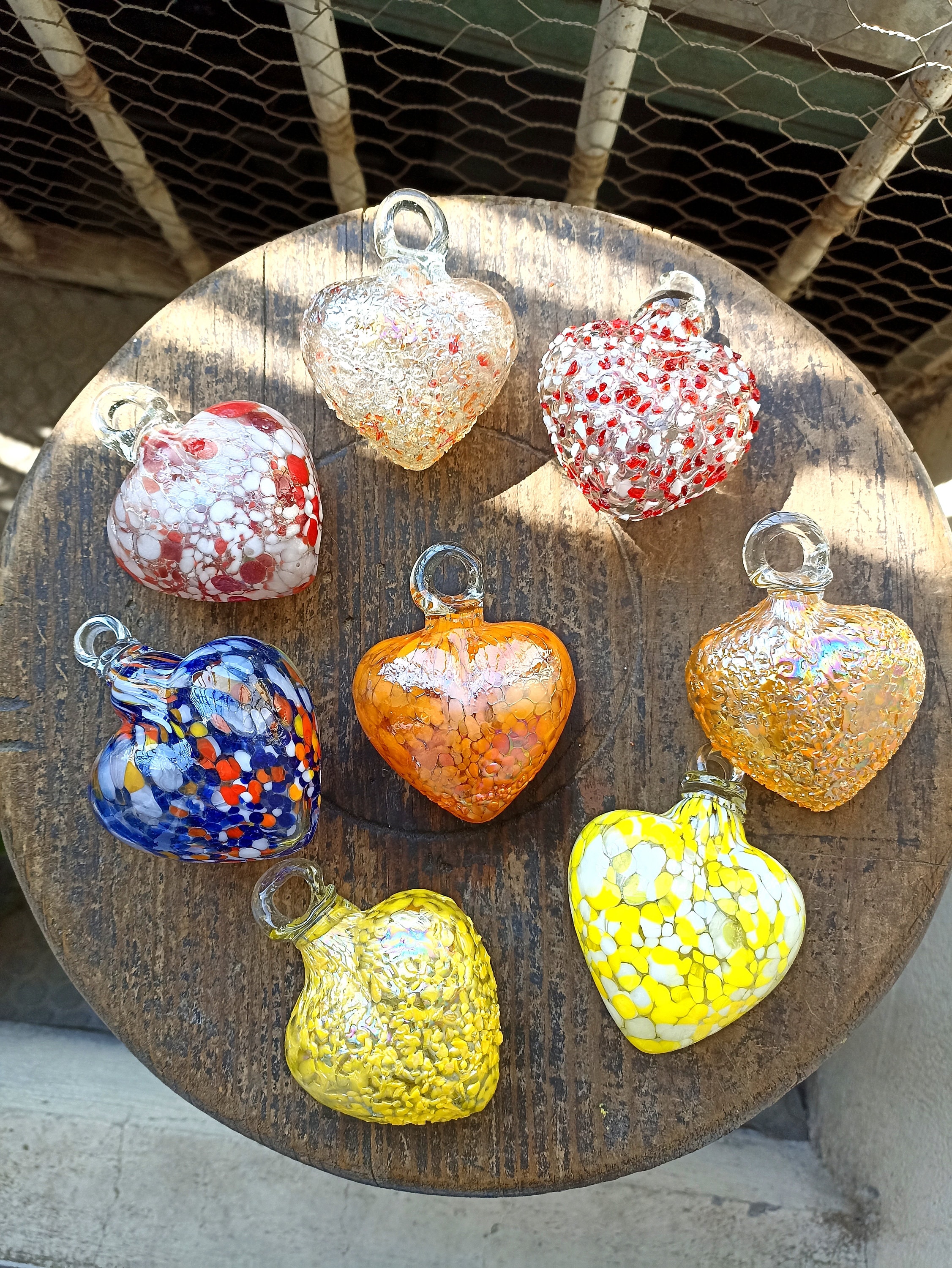 ◆Blanton　マンドリン◆ハードケース付属◆USED◆ 7 Beautiful Hand-blown Glass Hearts. Made in Mexico. **wholesale