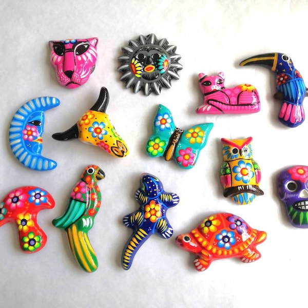Beautiful Mexican Talavera magnets. Made in Mexico. MEXICAN SOUVENIRS