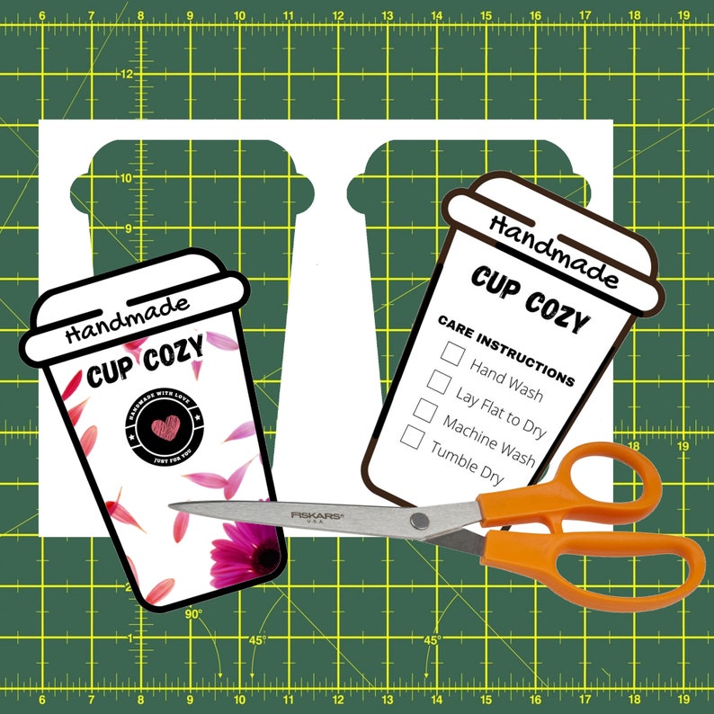 Printable Cup Cozy Template PDF Download Coffee Sleeve - Etsy