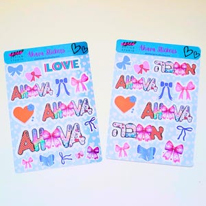 Hojas de pegatinas Ahava Love en inglés y hebreo, regalos judíos, pegatinas para planificadores religiosos, hojas de pegatinas laminadas para scrapbooking y diario.