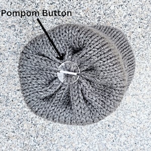 Set of 10 Removable Acrylic Pompom Buttons for Hats With Etched