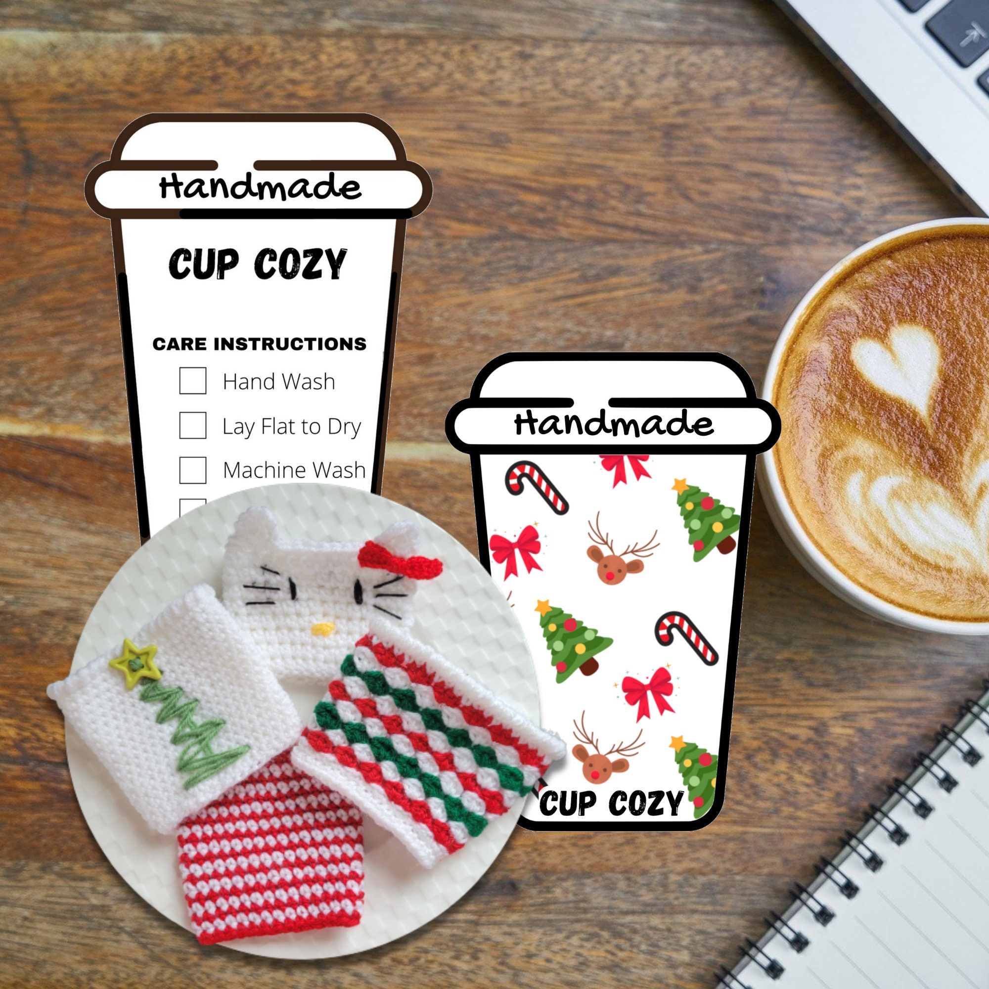 Printable Cup Cozy Template PDF Download Coffee Sleeve - Etsy