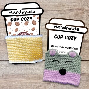 Printable Cup Cozy Template, PDF Download Coffee Sleeve Template ...