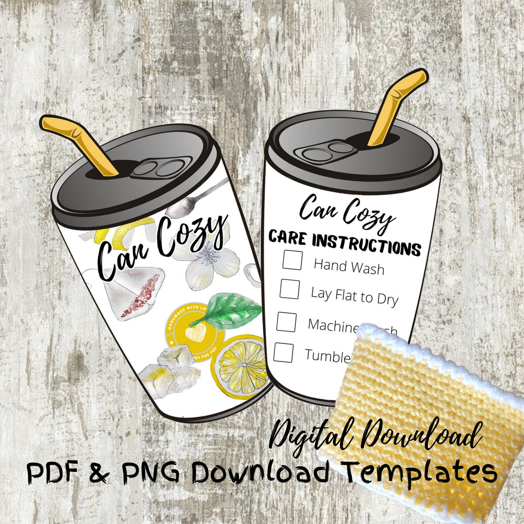 PRINTABLE Can Cozy Template - Downloadable PDF - Beer can, soda can display  templates. Diy printable packaging, tags for handmade.