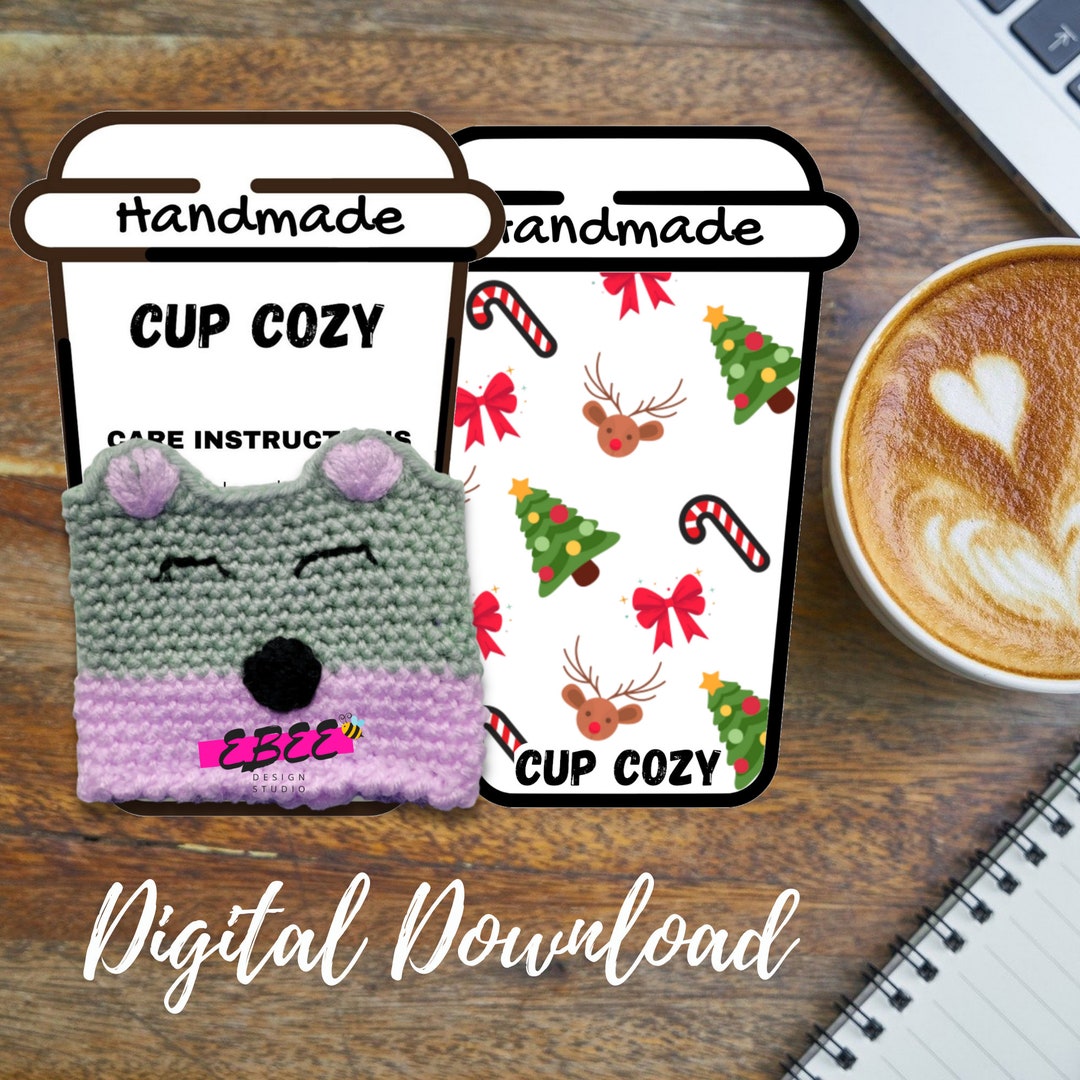 Printable Cup Cozy Template PDF Download Coffee Sleeve - Etsy