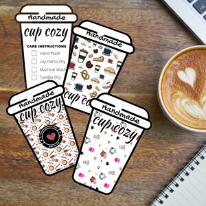 Printable Cup Cozy Template, PDF Download Cup Sleeve Template ...