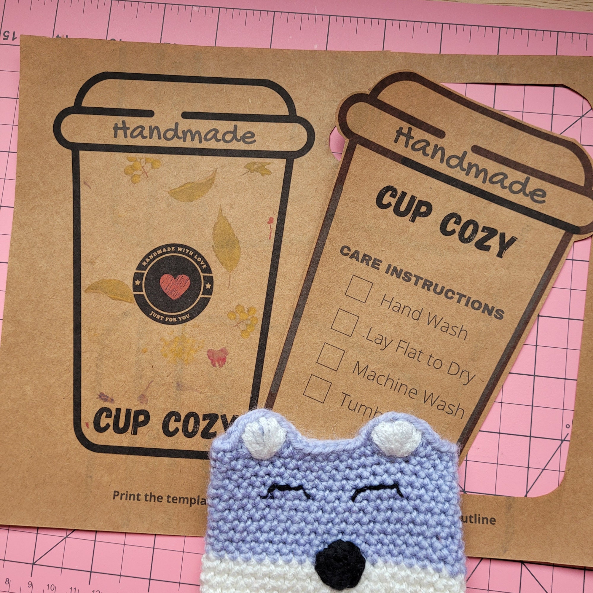 Printable Cup Cozy Template PDF Download Cup Sleeve Template - Etsy