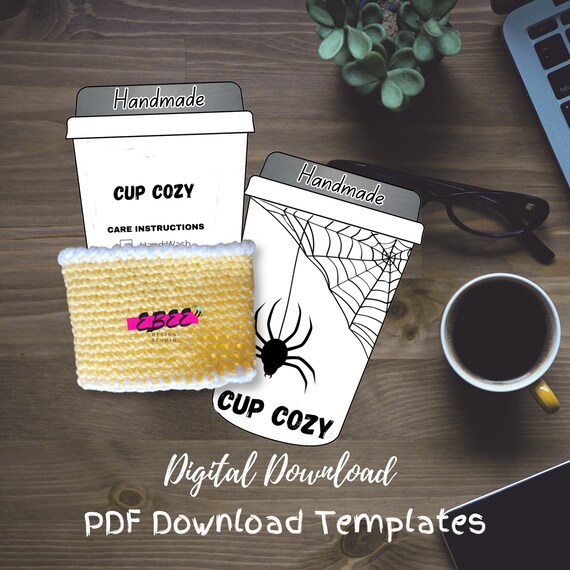Printable Halloween Cup Cozy Template PDF Download Cup - Etsy