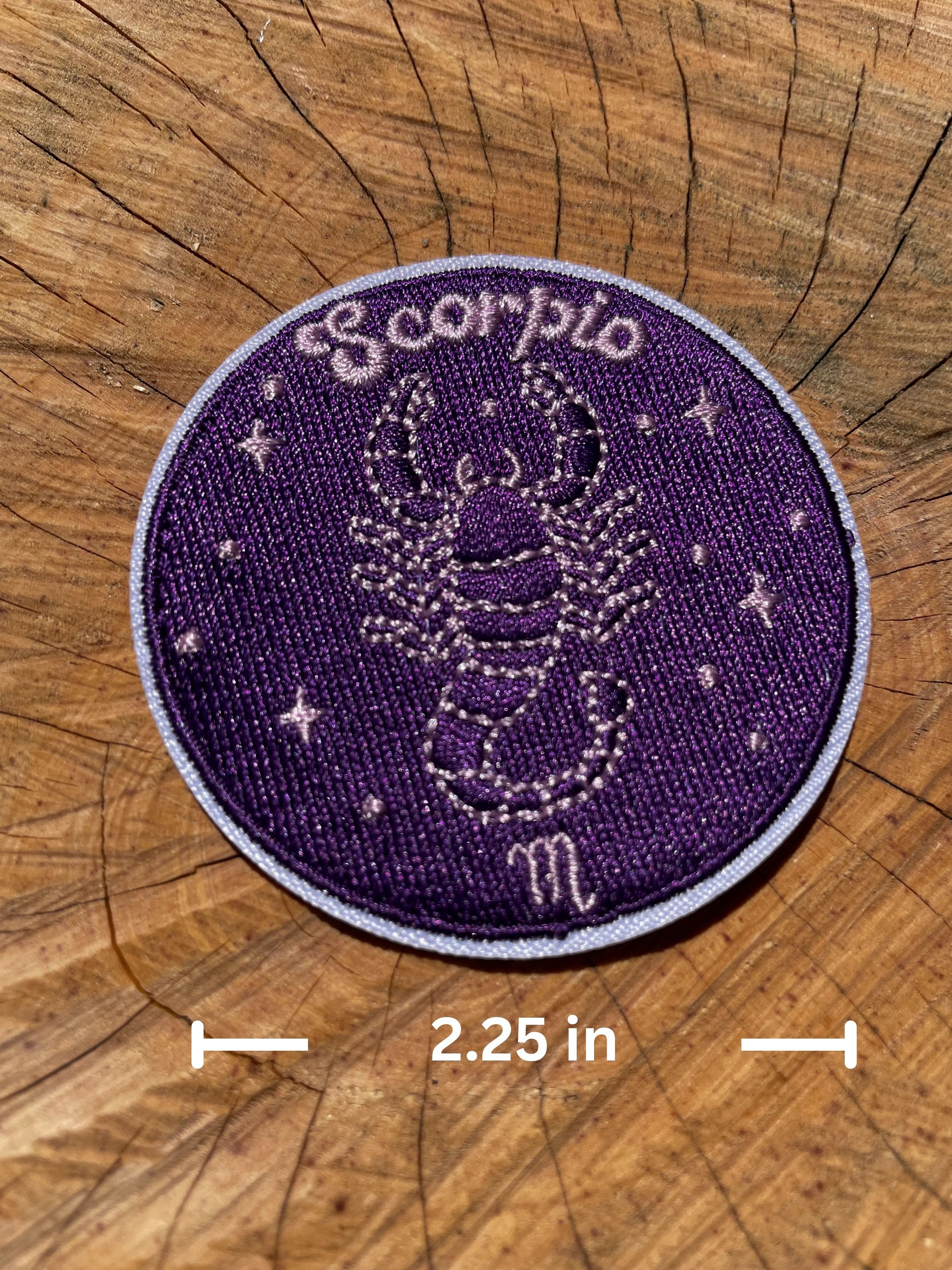 Scorpio Zodiac Sign Iron on Embroidered Patch Astrology Etsy