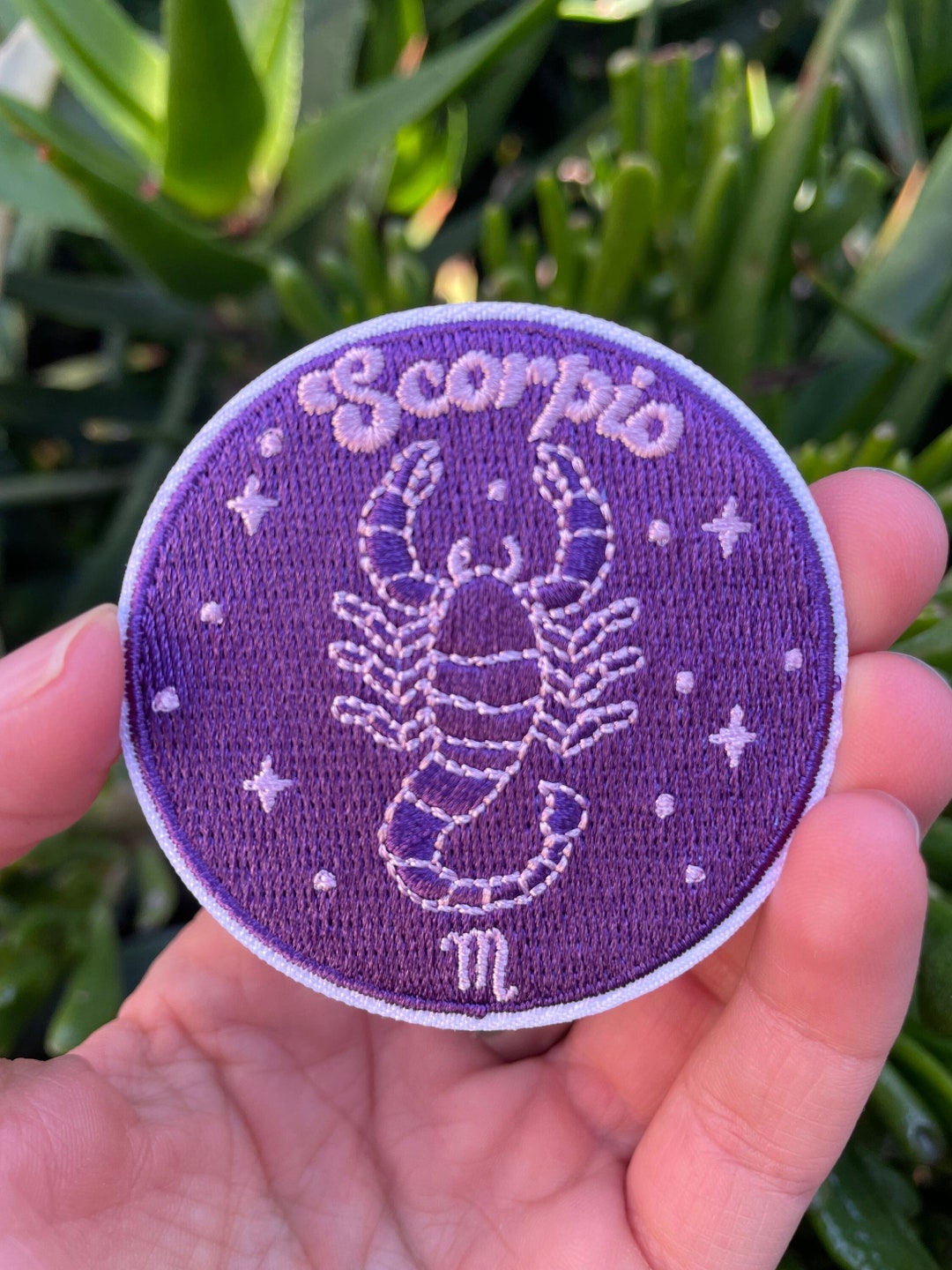 Scorpio Zodiac Sign Iron on Embroidered Patch Astrology Etsy