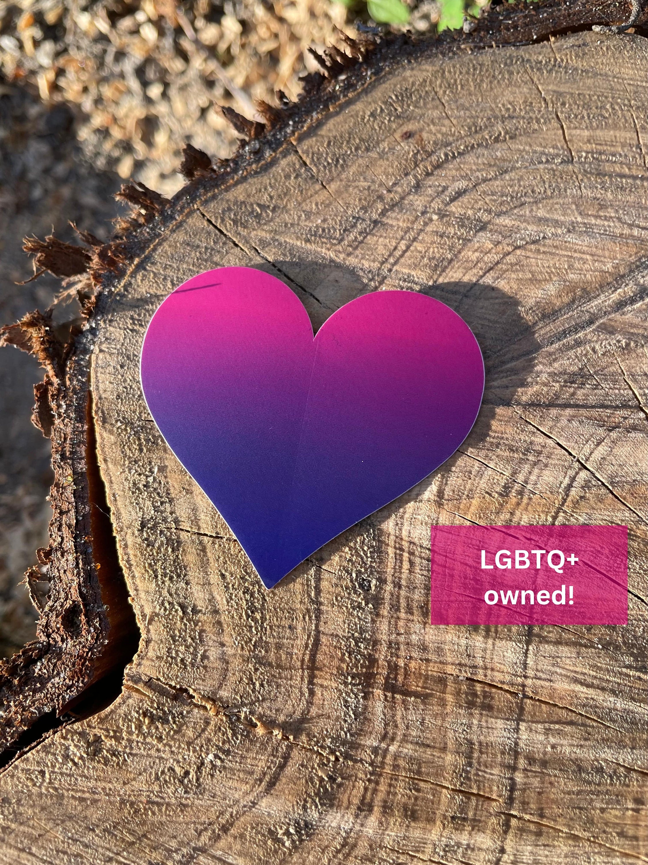 Bisexual Heart Stickers (250 Stickers)