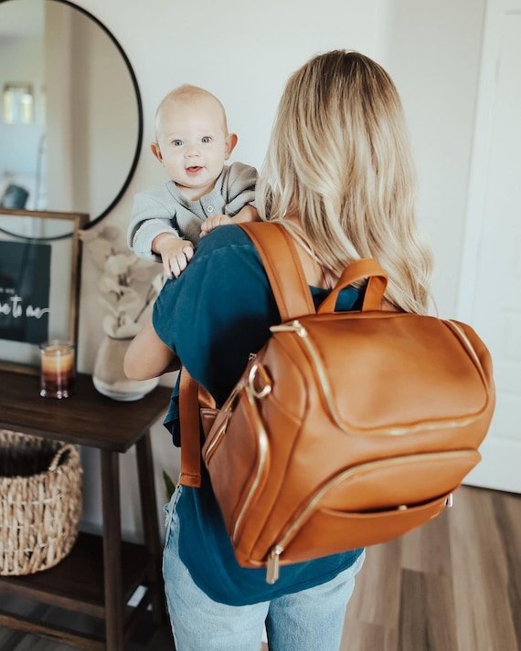 etsy leather diaper bag