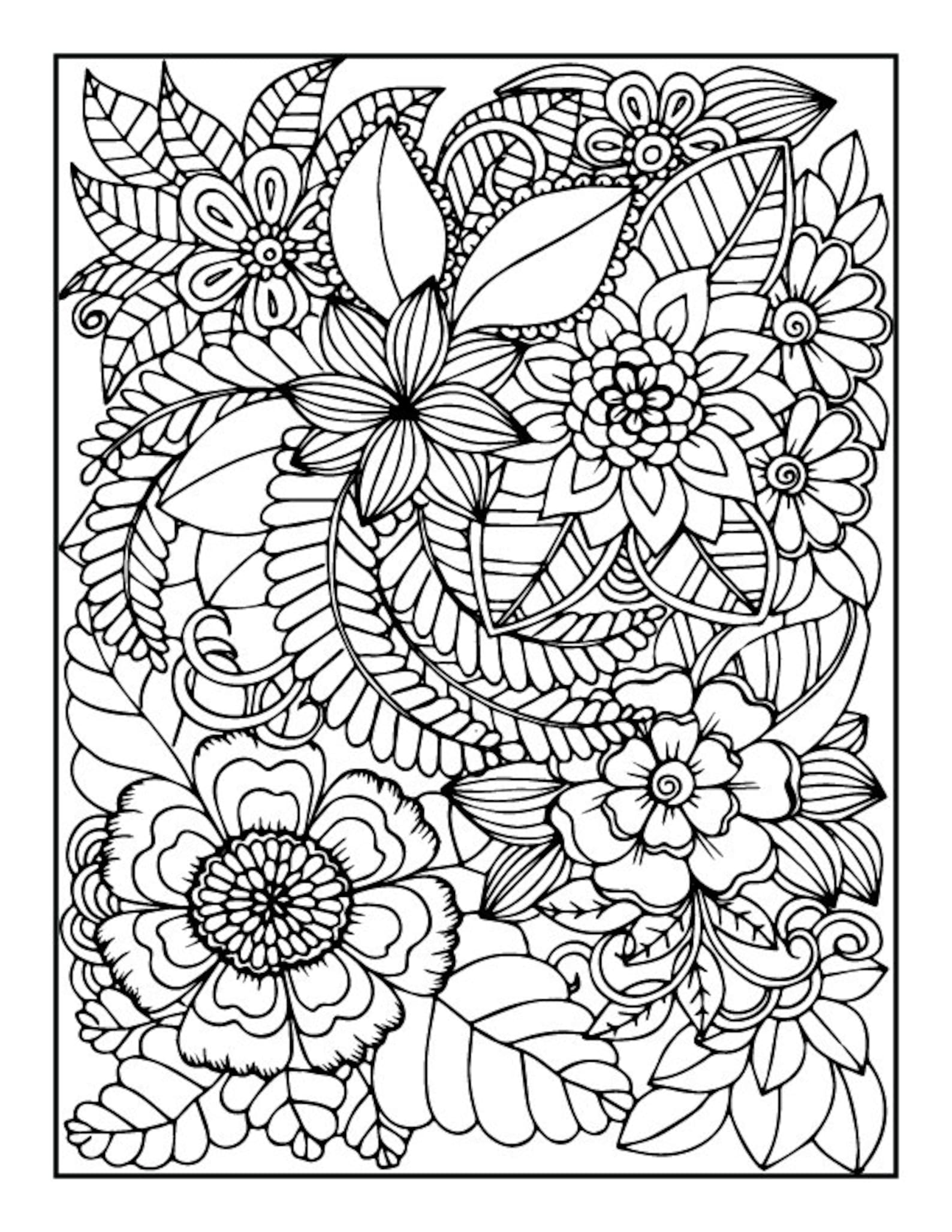 Printable Floral Coloring Pages