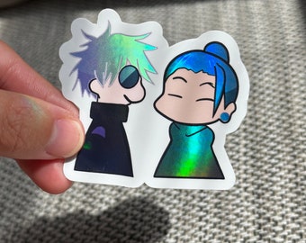 Holographic Anime Sticker: Waterproof Vinyl Decal (2.5 X 2.3)