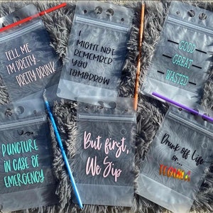 Personalized Drink Pouches, Booze Bags, Reusable Pouches with Straw, Adult CapriSun , Beach Day, Bachelorette, Bachelor, Party Favor, Events