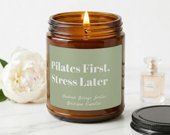 Powered by Pilates Scented Soy Candle | Pilates Lover Gift