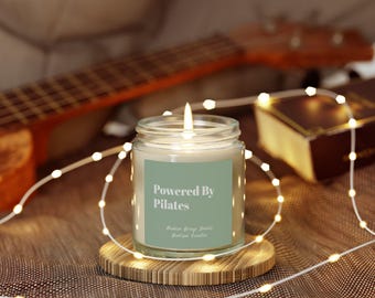 Powered By Pilates Candle | Coconut Apricot Soy Wax Jar