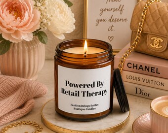 Powered By Shop Einzeltherapie-Kerze | Geschenk für Modeliebhaber & schickes Wohndekor