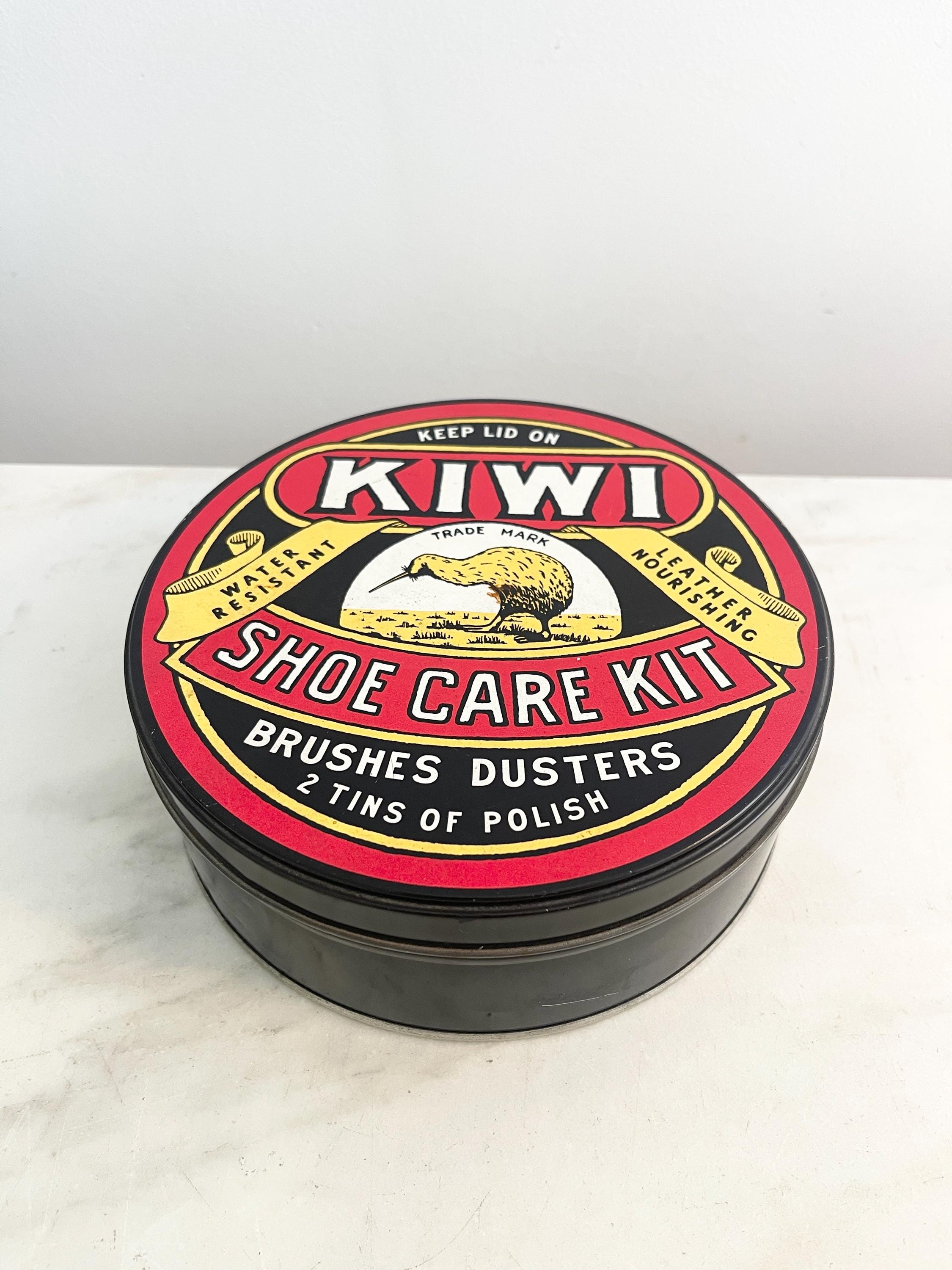 Vintage Kiwi Shoe Polish Tin: Collectible Round Metal Container - Etsy