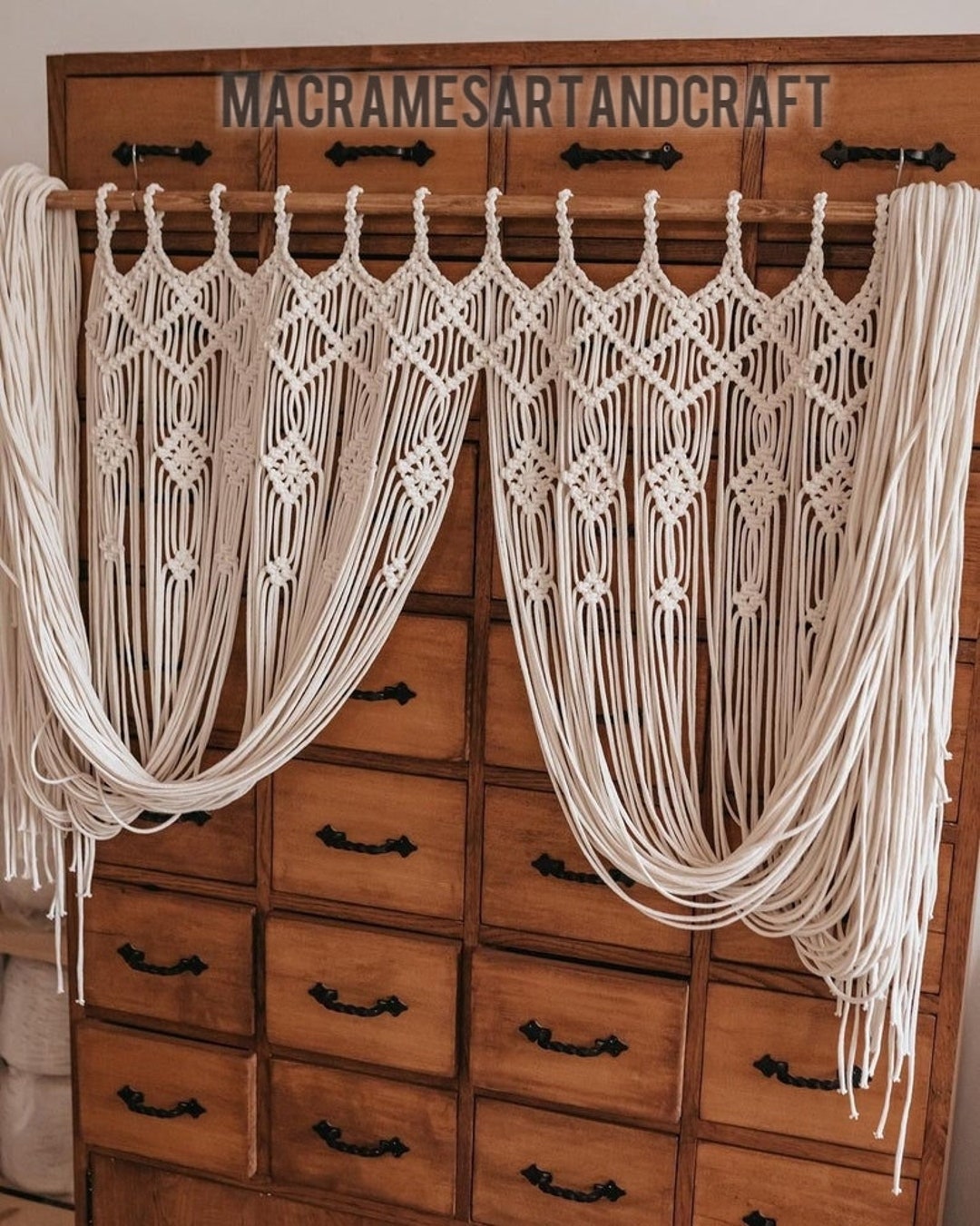 Macrame / Macramé Wall Curtain / Macrame / Macrame / Macrame Etsy