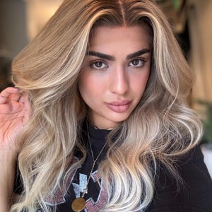 Peluca rubia playa Malibu - 100% cabello humano